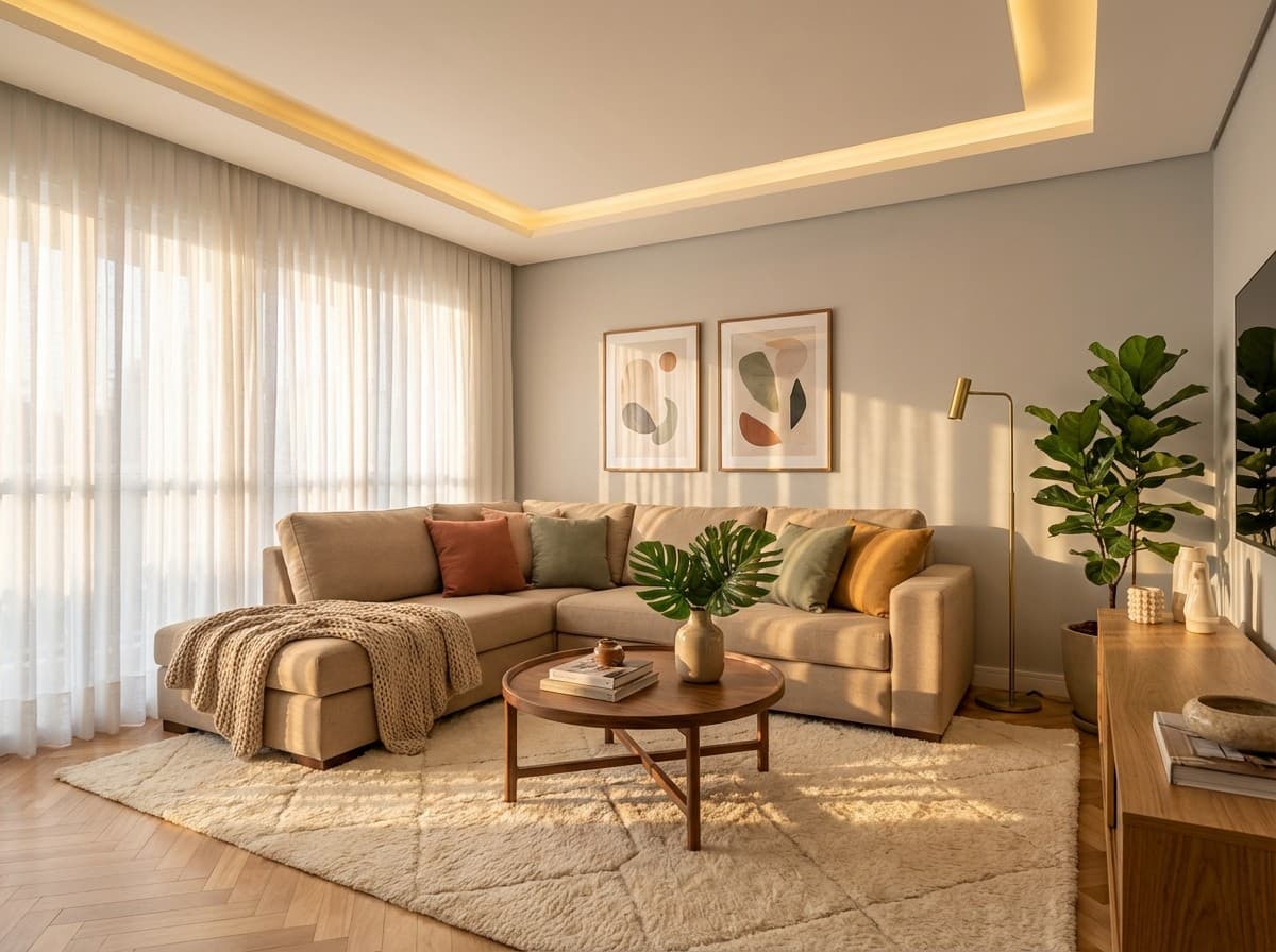 Comparação de decoração virtual gerada pela Concretu — Depois